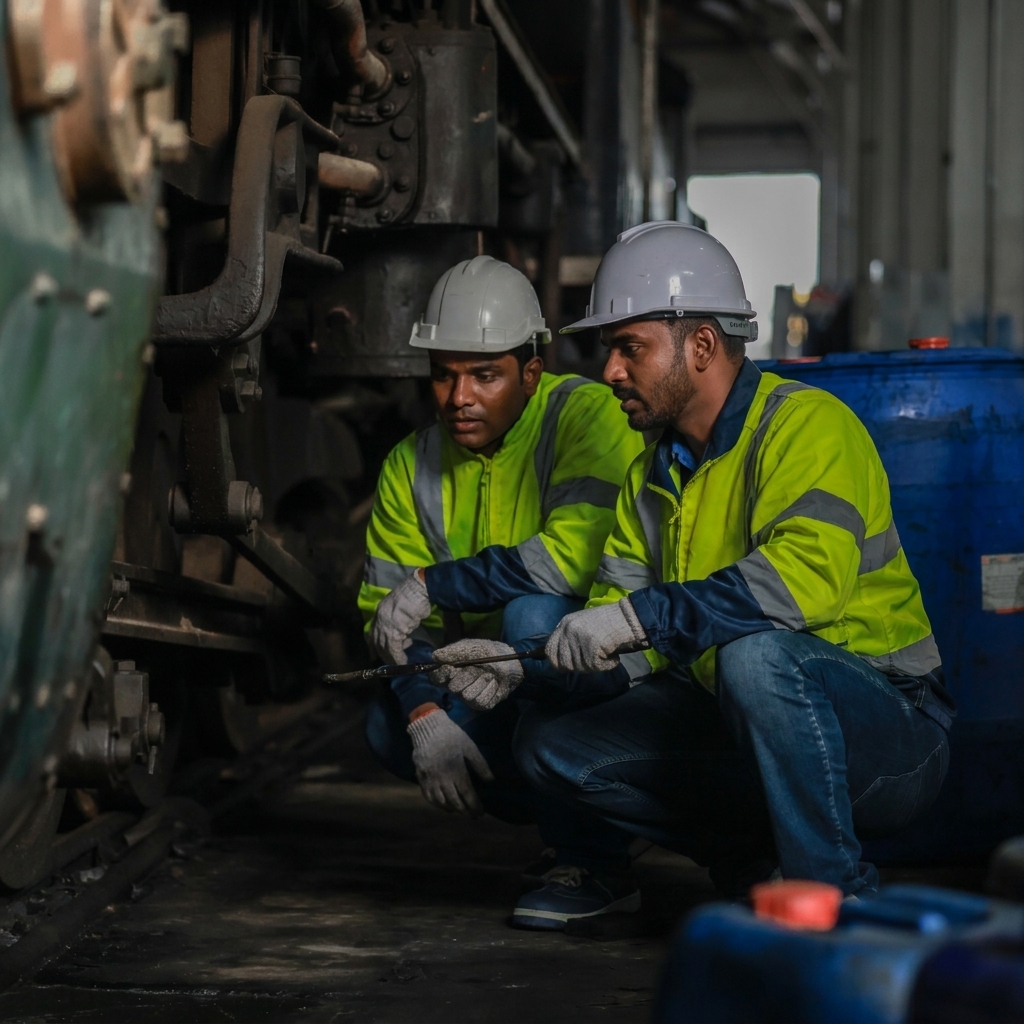 LM Workshop engineers repairing industrial machinery in the Maldives